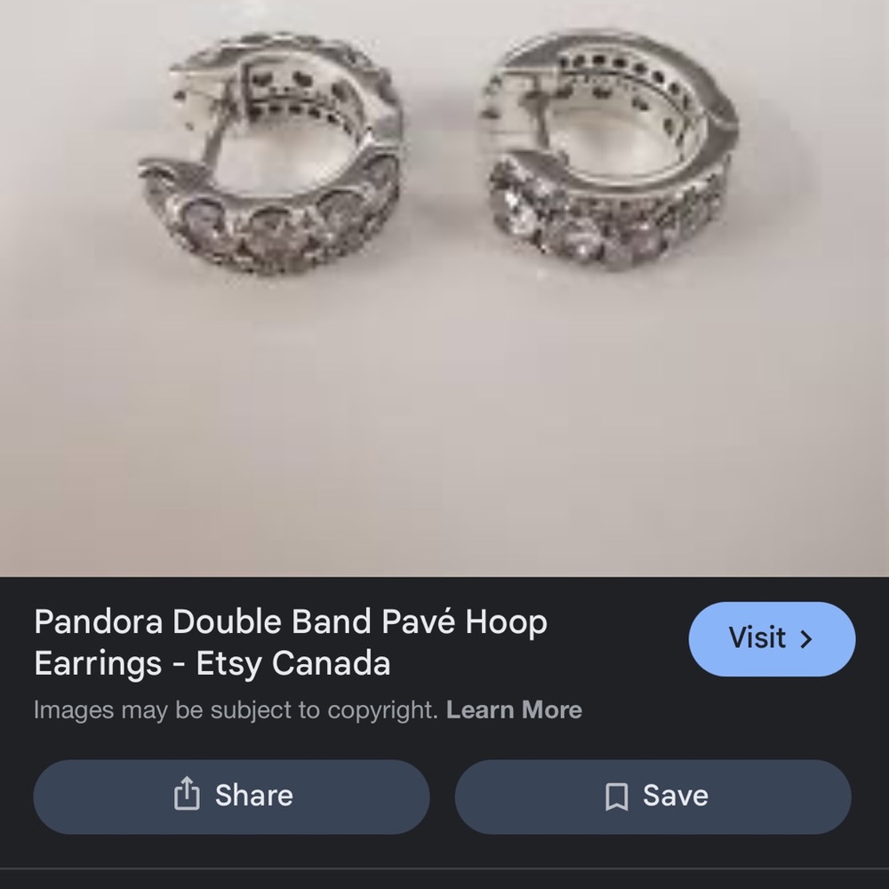 Double Band Pavé Hoop EarringsSterling silver from Pandora - Picture 10 of 10
